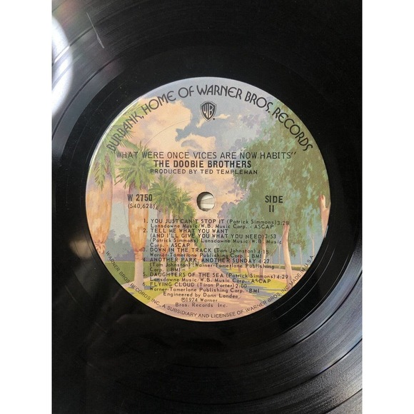 The Doobie Brothers What Were Once Vices Are Now Habits Record Vinyl LP VG - Picture 11 of 11